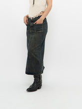 Load image into Gallery viewer, Modern x Faded Denim Stretchy Midi Skirt (S)