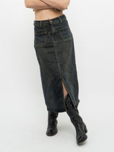 Load image into Gallery viewer, Modern x Faded Denim Stretchy Midi Skirt (S)