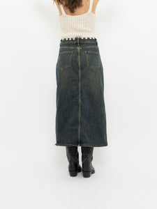 Modern x Faded Denim Stretchy Midi Skirt (S)