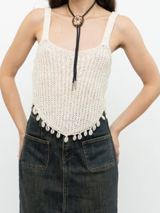 Modern x Cream Knit Shell Tank (S, M)