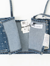 Load image into Gallery viewer, ZARA x Deadstock Rhinestone Denim Top (M)