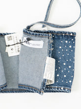 Load image into Gallery viewer, ZARA x Deadstock Rhinestone Denim Top (M)