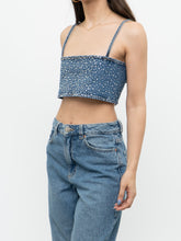 Load image into Gallery viewer, ZARA x Deadstock Rhinestone Denim Top (M)