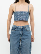 Load image into Gallery viewer, ZARA x Deadstock Rhinestone Denim Top (M)