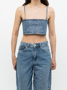 ZARA x Deadstock Rhinestone Denim Top (M)