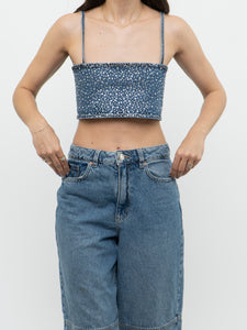 ZARA x Deadstock Rhinestone Denim Top (M)