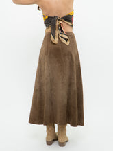 Load image into Gallery viewer, Vintage x Brown Suede Midi Skirt (S, M)