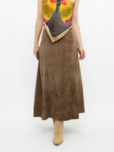 Load image into Gallery viewer, Vintage x Brown Suede Midi Skirt (S, M)