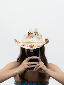 Vintage x Cream, Brown Ombre Straw Cowboy Hat