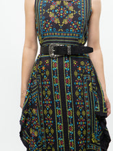 Load image into Gallery viewer, Modern x Black Colourful Paisley Asymmetric Dress (S)