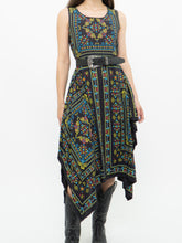 Load image into Gallery viewer, Modern x Black Colourful Paisley Asymmetric Dress (S)