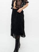 Load image into Gallery viewer, Vintage x Made in USA x Black Sequin Tiered Midi Skirt (M, L)