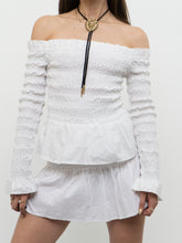 Load image into Gallery viewer, Modern x HM White Cinched Off-Shoulder Set (XS)