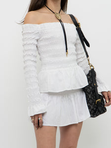 Modern x HM White Cinched Off-Shoulder Set (XS)