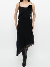 Load image into Gallery viewer, Vintage x Made in Canada x LORI ANN MONTREAL Black Frilly Dress (XS, S)