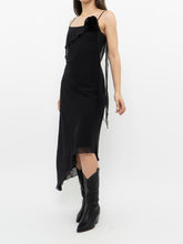 Load image into Gallery viewer, Vintage x Made in Canada x LORI ANN MONTREAL Black Frilly Dress (XS, S)