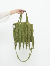 Load image into Gallery viewer, Vintage x Green Suede Fringe Purse