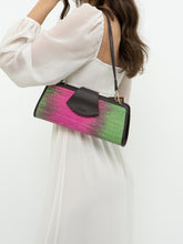 Load image into Gallery viewer, Vintage x Deadstock Pink &amp; Green Straw Purse