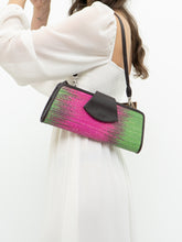 Load image into Gallery viewer, Vintage x Deadstock Pink &amp; Green Straw Purse