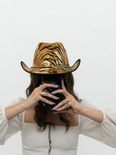 Load image into Gallery viewer, Modern x Fuzzy Tiger Print Cowboy Hat