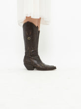 Load image into Gallery viewer, Vintage x BCBG GIRLS Brown Leather Cowboy Boot (6, 6.5W)