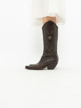 Load image into Gallery viewer, Vintage x BCBG GIRLS Brown Leather Cowboy Boot (6, 6.5W)