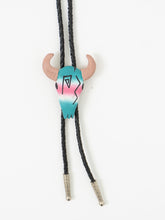 Load image into Gallery viewer, Vintage x Painted Bull Skull Bolo