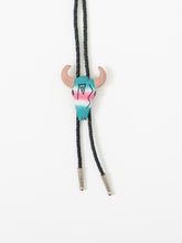 Load image into Gallery viewer, Vintage x Painted Bull Skull Bolo