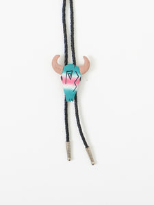 Vintage x Painted Bull Skull Bolo