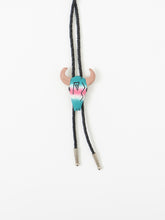 Load image into Gallery viewer, Vintage x Painted Bull Skull Bolo