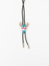 Load image into Gallery viewer, Vintage x Painted Bull Skull Bolo