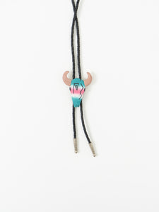 Vintage x Painted Bull Skull Bolo