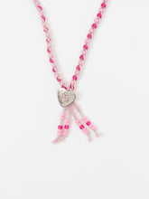 Load image into Gallery viewer, Vintage x Pink Fringe Beaded Bolo Tie