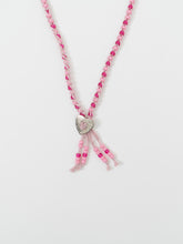 Load image into Gallery viewer, Vintage x Pink Fringe Beaded Bolo Tie