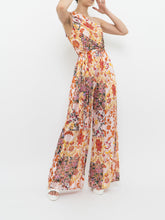 Load image into Gallery viewer, Modern x Pink Floral Satin One-Shoulder Jumpsuit (S)