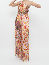 Load image into Gallery viewer, Modern x Pink Floral Satin One-Shoulder Jumpsuit (S)