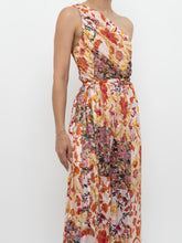 Load image into Gallery viewer, Modern x Pink Floral Satin One-Shoulder Jumpsuit (S)