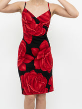 Load image into Gallery viewer, Vintage x Made in Canada x Red Rose Dress (S)