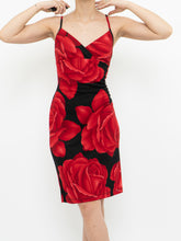 Load image into Gallery viewer, Vintage x Made in Canada x Red Rose Dress (S)