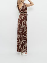 Load image into Gallery viewer, MNG x Brown &amp; White Floral Jumpsuit (XS, S)