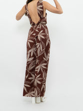 Load image into Gallery viewer, MNG x Brown &amp; White Floral Jumpsuit (XS, S)