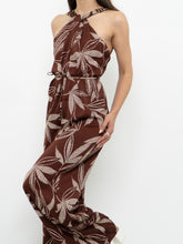 Load image into Gallery viewer, MNG x Brown &amp; White Floral Jumpsuit (XS, S)