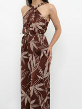 Load image into Gallery viewer, MNG x Brown &amp; White Floral Jumpsuit (XS, S)