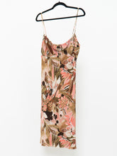 Load image into Gallery viewer, Vintage x Made in Canada x BEECHERS BROOK Pink &amp; Brown Floral Dress (L)