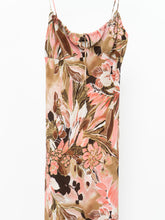 Load image into Gallery viewer, Vintage x Made in Canada x BEECHERS BROOK Pink &amp; Brown Floral Dress (L)