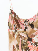 Load image into Gallery viewer, Vintage x Made in Canada x BEECHERS BROOK Pink &amp; Brown Floral Dress (L)