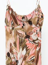 Load image into Gallery viewer, Vintage x Made in Canada x BEECHERS BROOK Pink &amp; Brown Floral Dress (L)