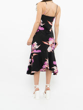 Load image into Gallery viewer, Vintage x BEECHERS BROOK Black &amp; Pink Floral Dress (L)