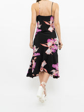 Load image into Gallery viewer, Vintage x BEECHERS BROOK Black &amp; Pink Floral Dress (L)