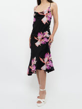 Load image into Gallery viewer, Vintage x BEECHERS BROOK Black &amp; Pink Floral Dress (L)